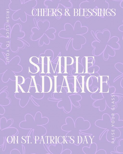 Happy St. Patrick&rsquo;s Day from Simple Radiance ✨🍀
Wishing you a day filled with a little luck, effortless beauty, and a touch of golden glow. Celebrate the day feeling radiant&mdash;like you&rsquo;ve found your own pot of gold.

#SimpleRadiance #StPatricksDayGlow #LuxuryBeauty #RadiantSkin #SelfCareRitual ✨