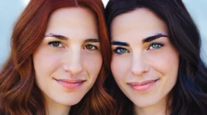Simple Radiance Medspa Austin - Neurotoxins for Facial Asymmetry - SimpleRadianceMedSpa - SimpleRadianceMedSpa Two smiling women, clients of Simple Radiance Medspa in Austin, illustrating the balanced, natural results of neurotoxin treatments for facial asymmetry.